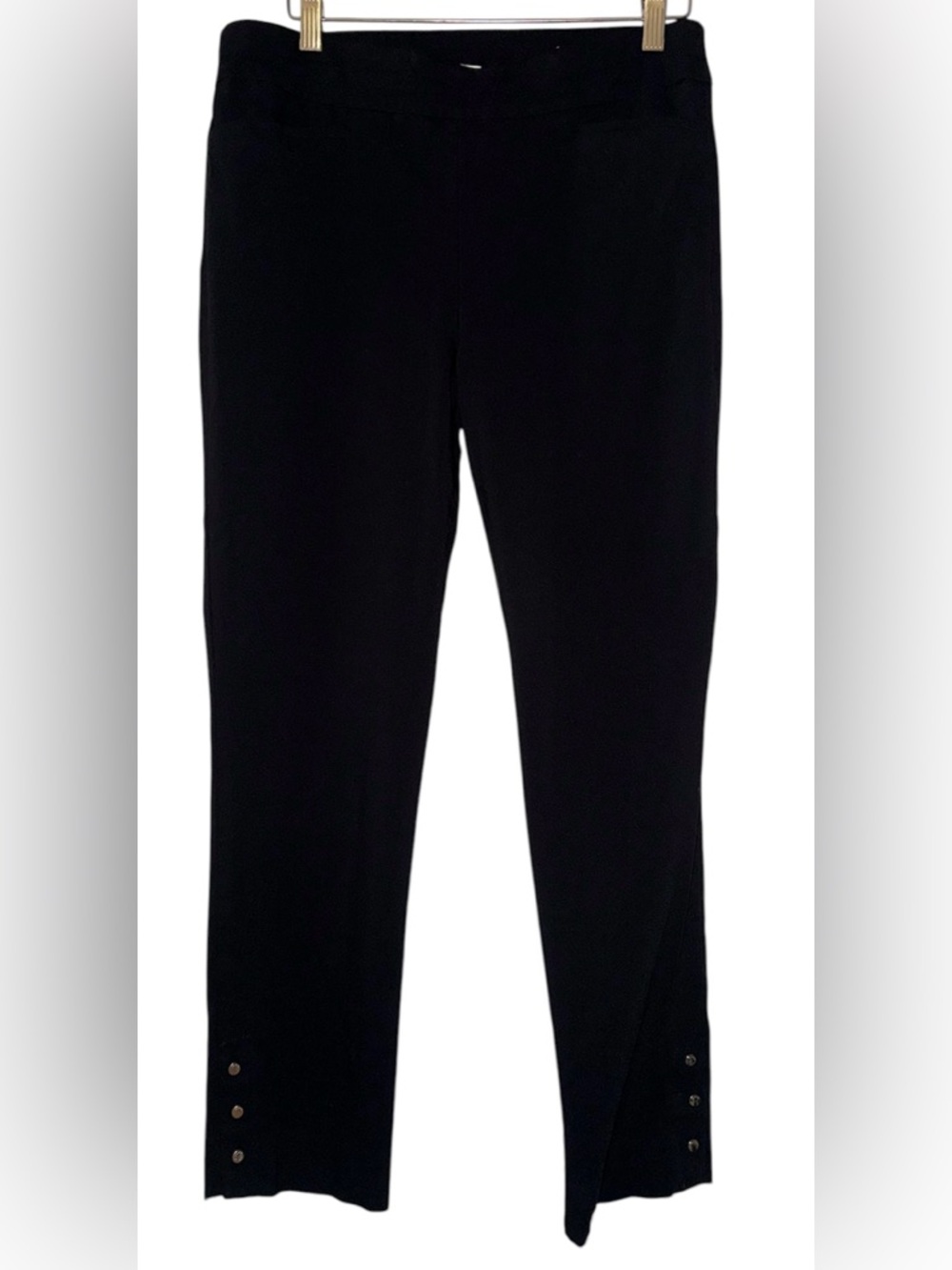 Chico's Black Women's Pants - Stretch Ankle Style With Silver Embellishments💕